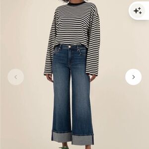 Kut from the Kloth Medium Blue Wide Leg Jeans